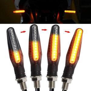 2PCS Universal LED Motorcycle Turn Signal Lights – 12V, IP68 Waterproof, Running Effect