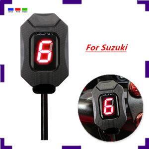 Motorcycle Current Gear Indicator with LED Display for Suzuki – 1-6 Gears, ECU Connection, Auto Programming