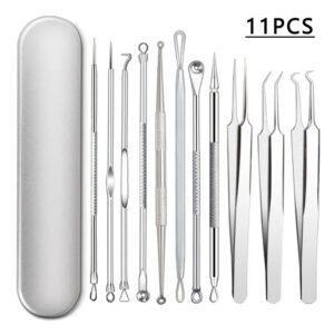 Acne Blackhead Removal Tools – Stainless Steel Pimple Extractor Kit for Clear Skin