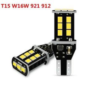 AUXITO 2PCS T15 W16W LED Canbus No Error Bulbs – 2835 SMD Backup Reverse Light 921 912 Xenon 6000K White