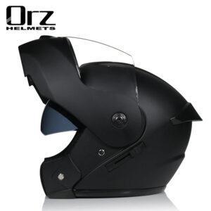 ORZ Flip-Up Motorcycle Helmet – DOT Certified, Built-in Sunglasses, Multiple Visors
