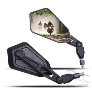 Universal 10mm Motorcycle Mirror – 2pcs Pair with 360° Swivel, ABS Body & Plastic Fitment Arm by NarzrIe