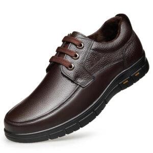 Men's Genuine Leather Casual Shoes – Timeless Brown & Black Footwear for Everyday Elegance