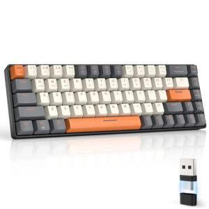 Wireless 68-Key Mechanical Keyboard – Dual Mode Hot-Swappable Bluetooth/USB, Compact, No Backlight, Ergonomic Design