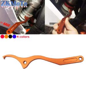 KTM/Husqvarna Rear Damping Shock Spanner Wrench – T6-6061 Aluminum Tool for /PDS Shocks in Blue, Orange, Black & Red