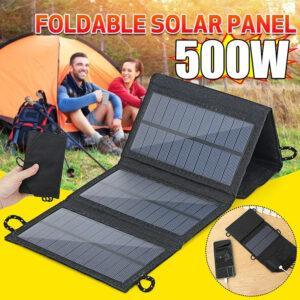 10W Foldable Solar Panel Kit – Dual USB Fast Charging, Waterproof Outdoor Portable Charger, Folds 4 Ways