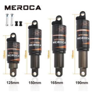 MEROCA Bicycle Rear Shock Absorber MT-100 – 125/150/165/190mm Aluminum Alloy Oil Spring Shock for Bikes & Scooters