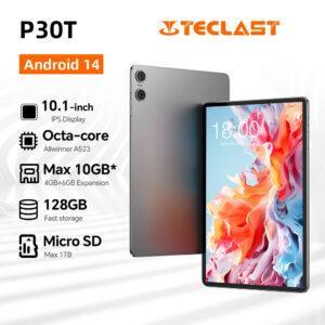 Teclast P30T Android 14 Tablet – 10.1" IPS, Up to 10GB RAM, 128GB ROM, Allwinner A523, Wi-Fi 6 & Bluetooth 5.4
