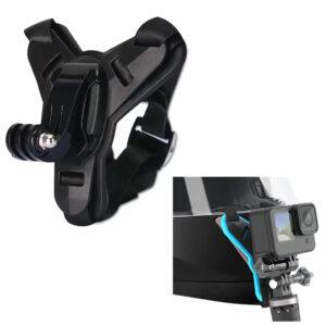 Motorcycle Helmet Chin Mount for Action Camera – Anti-Skid, Anti-Shock, Rotatable Accessory